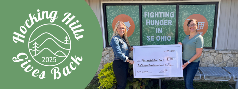 Hocking Hills Gives Back Check Presentation